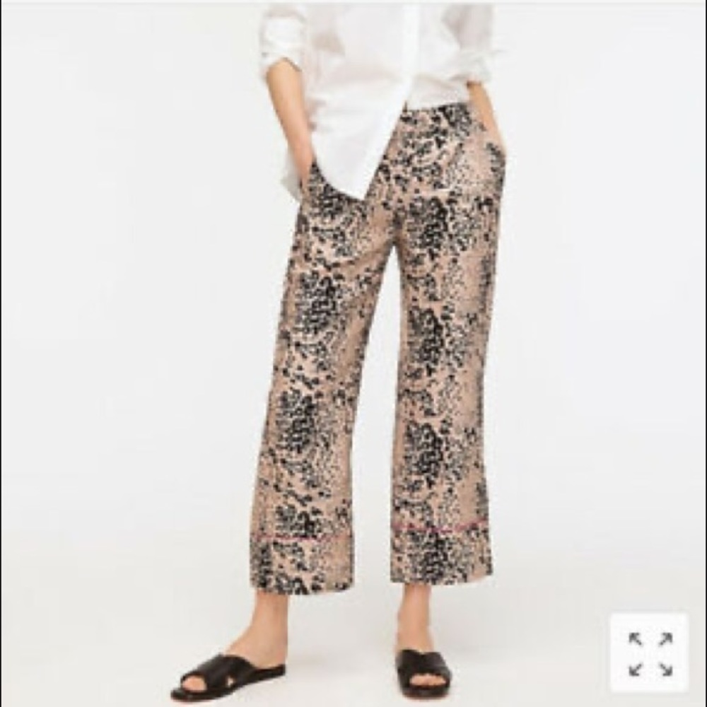 J.Crew High rise Peyton Pant in Leopard Print